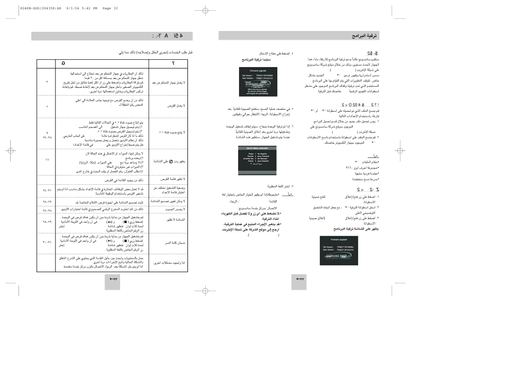 Samsung DVD-P246M/XSG, DVD-P246M/UMG manual ¿ÇewUé ¿ÇqÜÑ ¿†bÄÉé, ±Ib±W, ‡¬dëTç ¿ÇXÉÑ KU\‚ ÀÇñÑ, «∞∂d≤U±Z ¢dÆOW ß∑∂b√ 