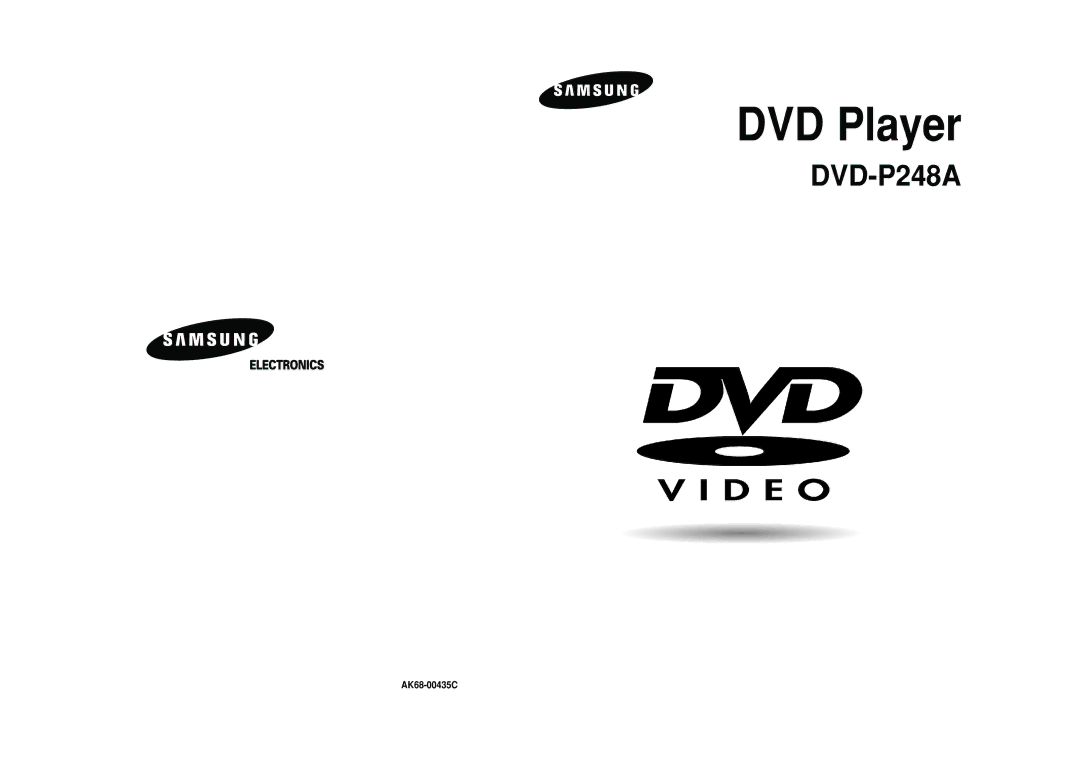 Samsung DVD-P248A/XSV manual DVD Player, AK68-00435C 