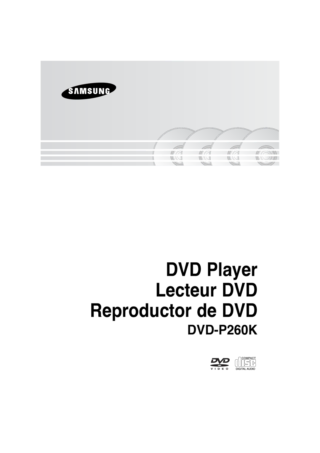 Samsung DVD-P260K/AFR manual DVD Player 