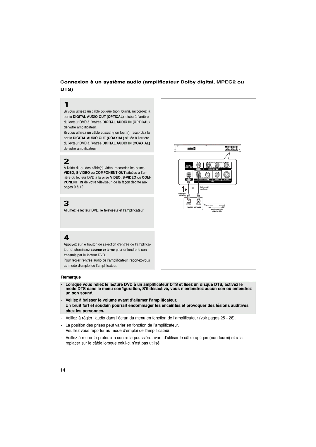 Samsung DVD-P260K/AFR manual Dts 