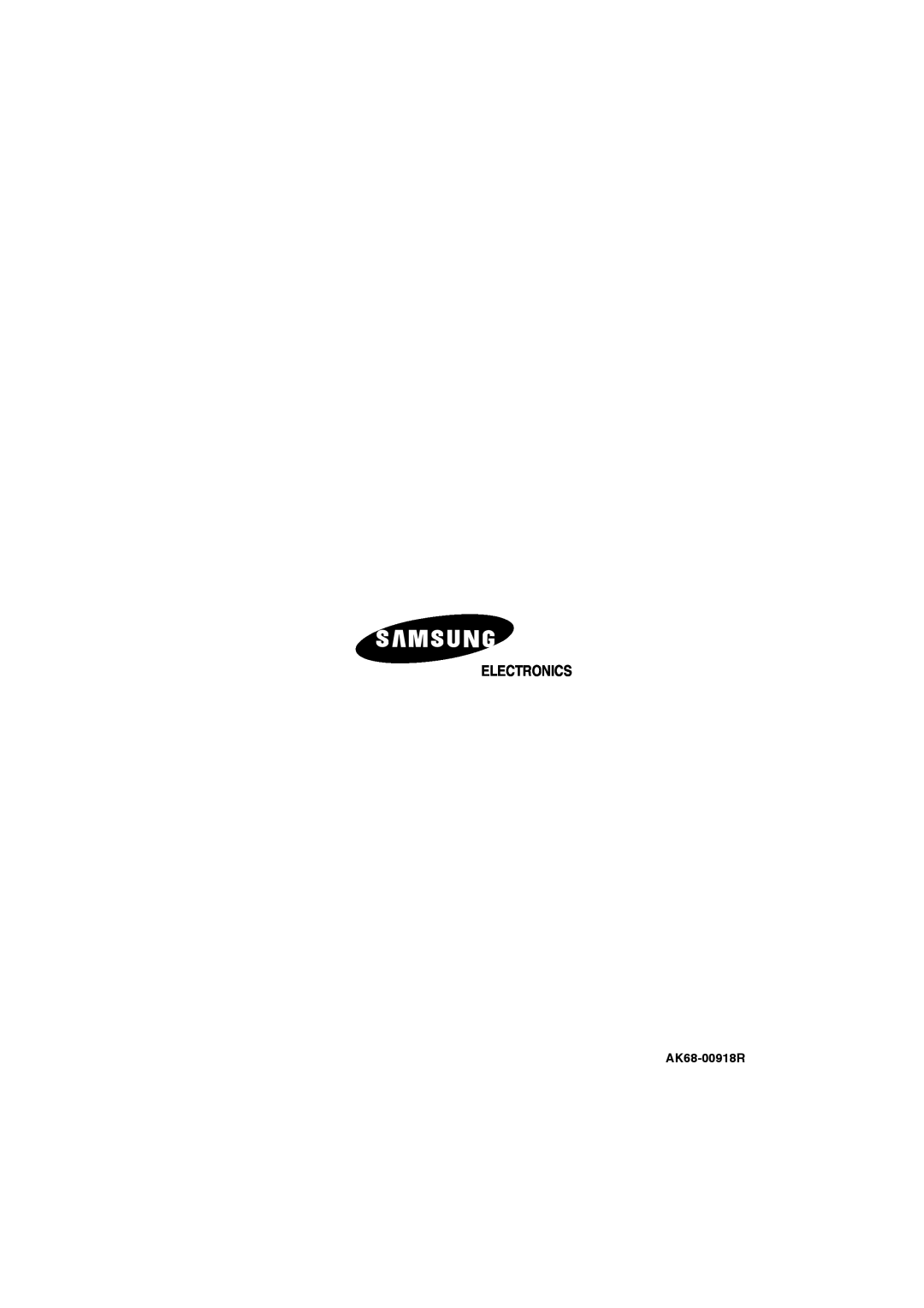Samsung DVD-P260K/AFR manual Electronics, AK68-00918R 