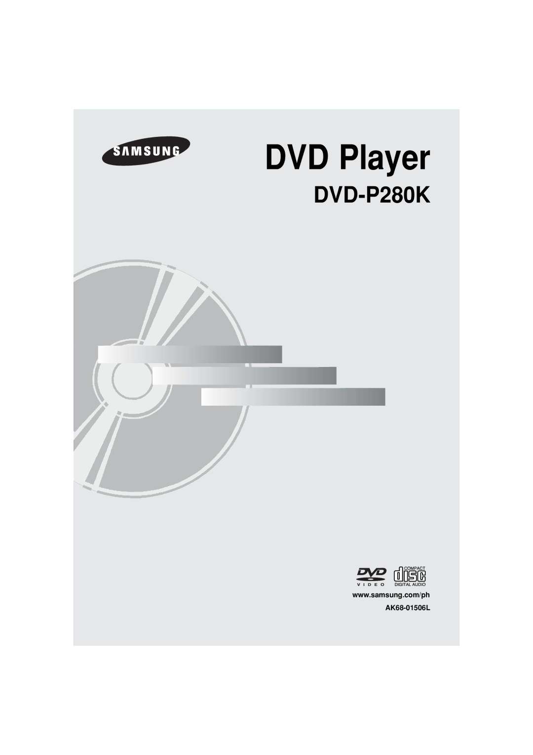 Samsung DVD-P280K manual DVD Player, AK68-01506L 