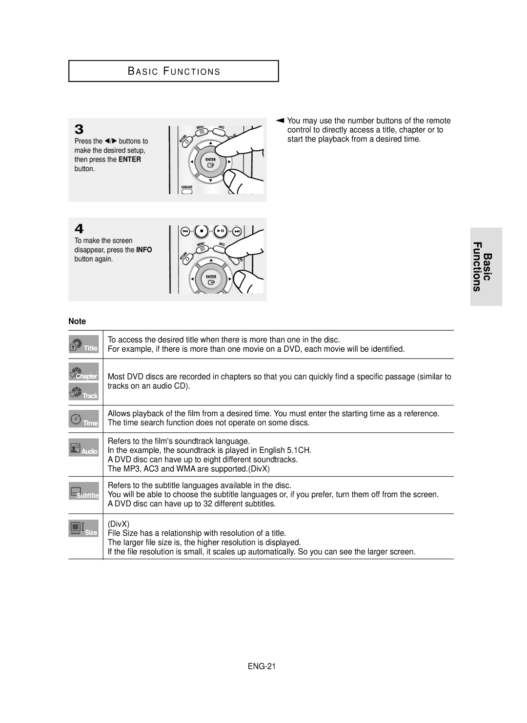 Samsung DVD-P350K/AFR manual DivX 