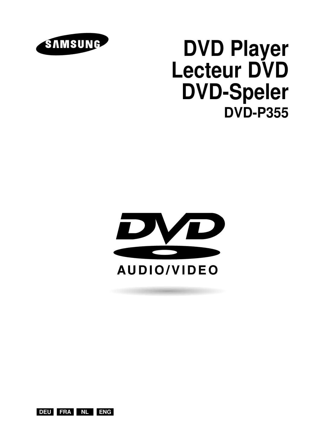 Samsung DVD-P355 manual DVD Player Lecteur DVD DVD-Speler 