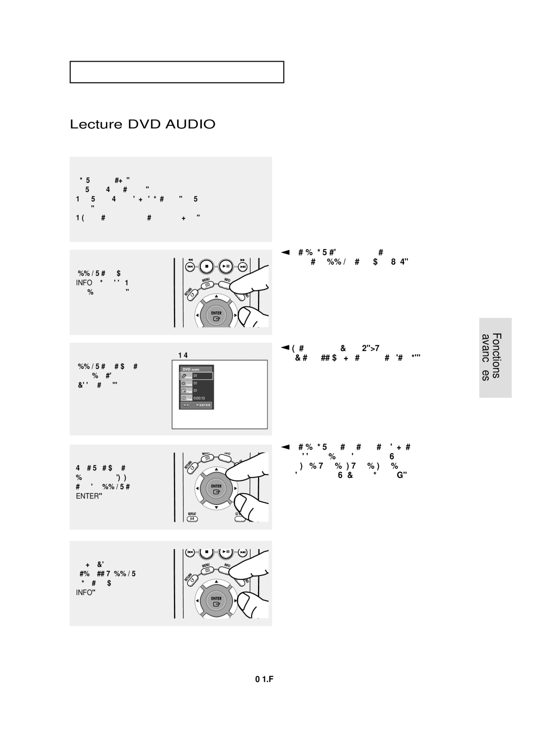 Samsung DVD-P355 manual Lecture DVD Audio, FRA-35 