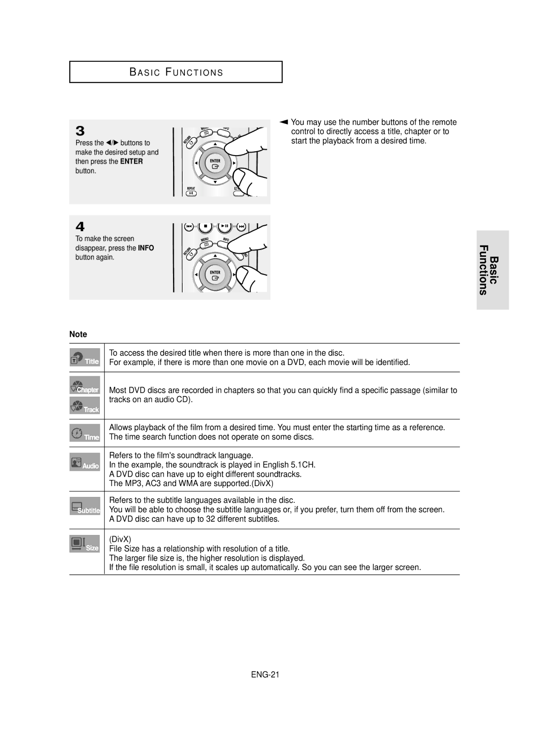 Samsung DVD-P355 manual DivX 