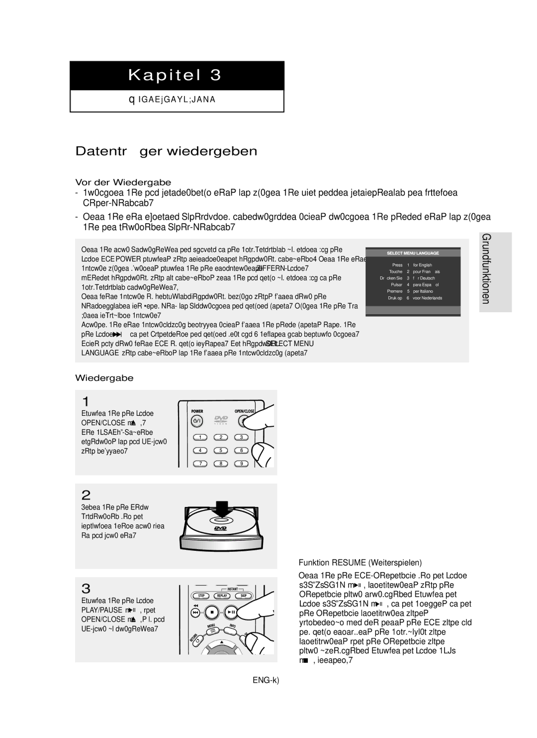 Samsung DVD-P355 manual Datenträ ger wiedergeben, Vor der Wiedergabe, Beendet, DEU-17 