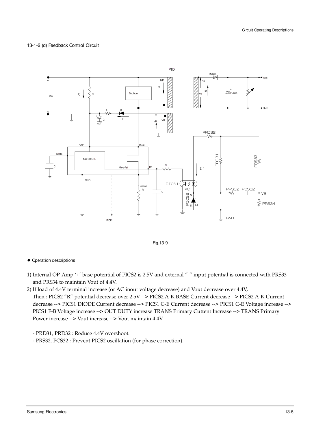 Samsung DVD-P355B/XET, DVD-P355B/XEU, DVD-P355B/XEH, DVD-P355B/XEG Operation descriptions, Samsung Electronics 13-5 