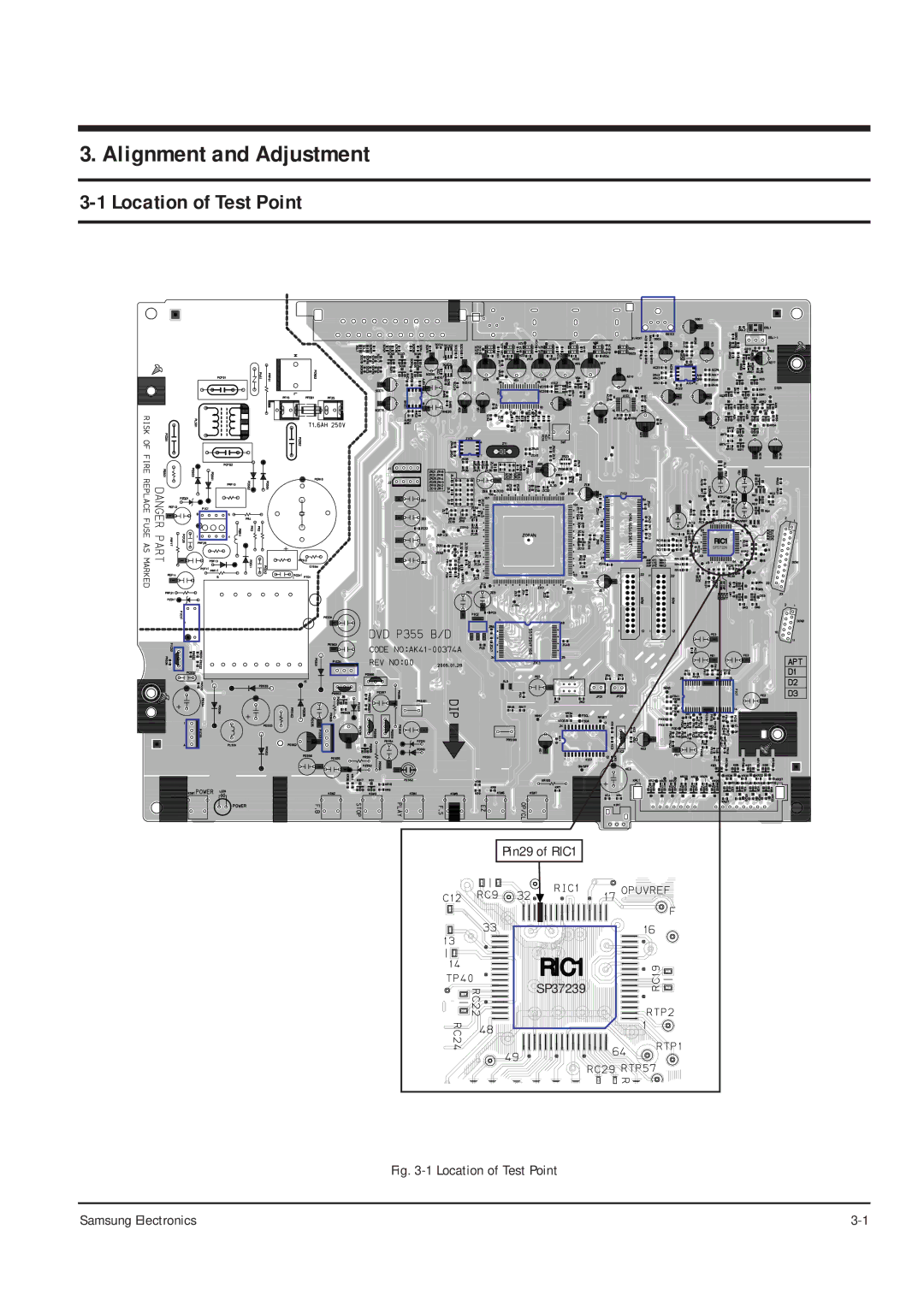 Samsung DVD-P355B/FOU, DVD-P355B/XEU, DVD-P355B/XEH, DVD-P355B/XEG, DVD-P355B/XET, DVD-P355B/XEE, DVD-P355B/XEL RIC1 