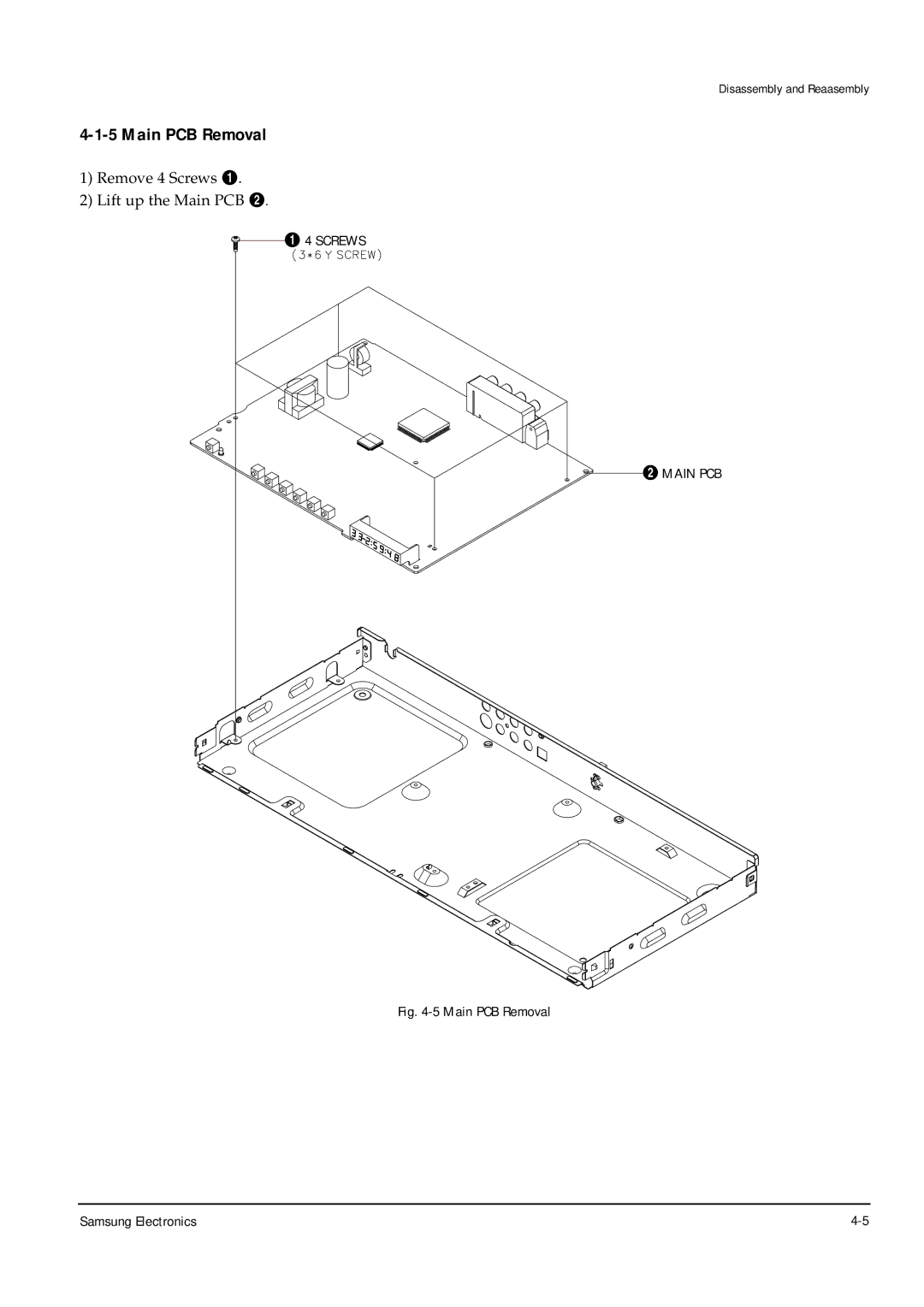 Samsung DVD-P355B/XEL, DVD-P355B/XEU, DVD-P355B/XEH, DVD-P355B/XEG, DVD-P355B/XET Main PCB Removal Samsung Electronics 