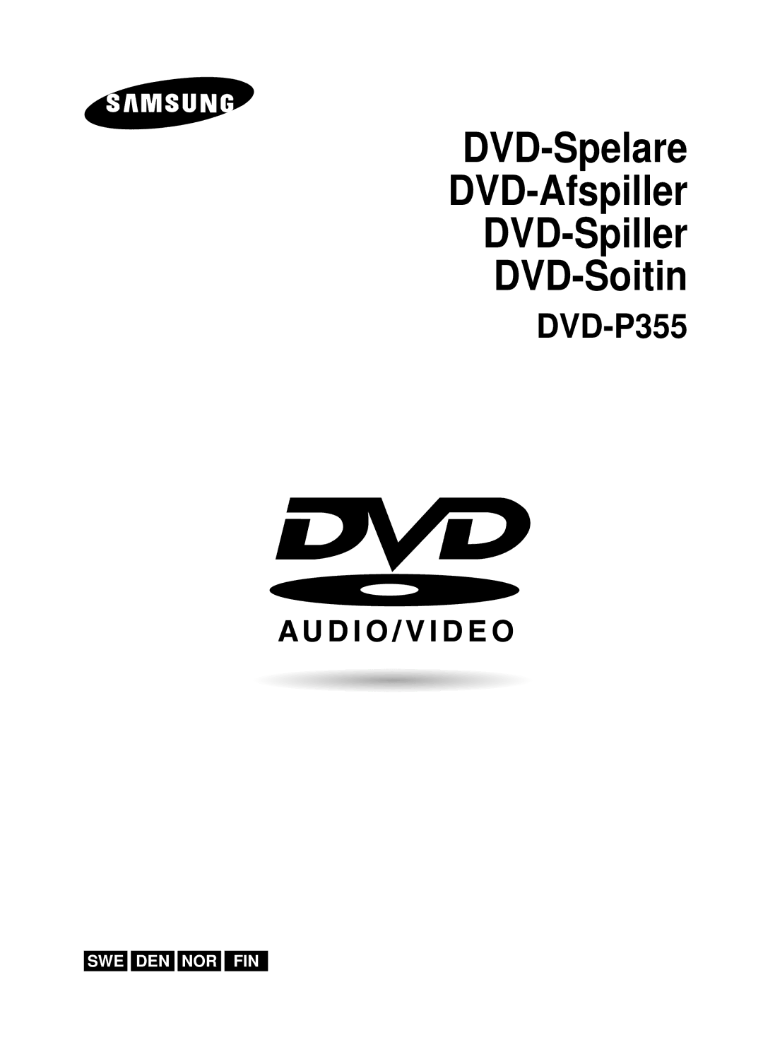 Samsung DVD-P355/XEE manual DVD-Spelare DVD-Afspiller DVD-Spiller DVD-Soitin 