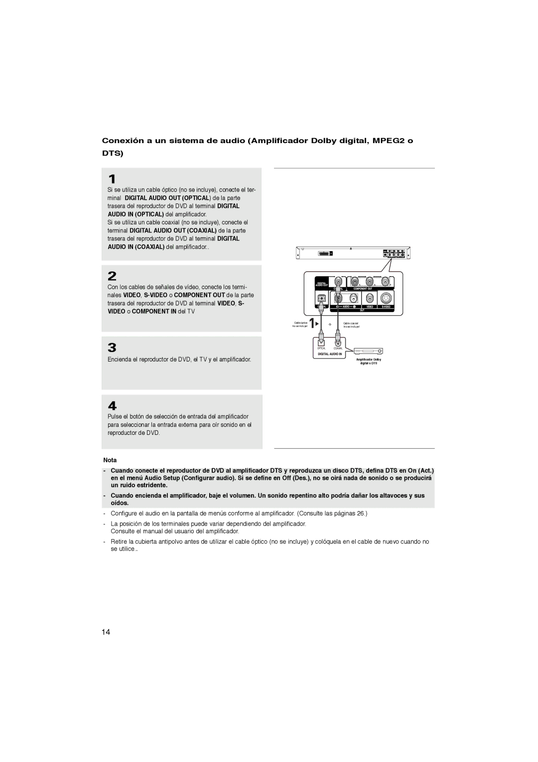 Samsung DVD-P365/XEC, DVD-P365/AFR manual Nota 