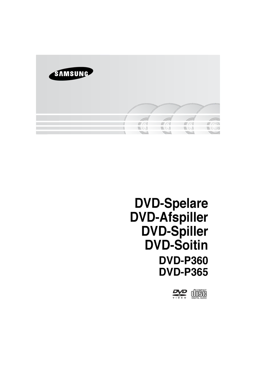 Samsung DVD-P365/XEE manual DVD-Spelare DVD-Afspiller DVD-Spiller DVD-Soitin 