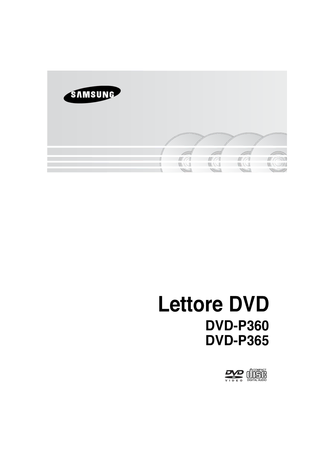 Samsung DVD-P365/XET manual Lettore DVD 