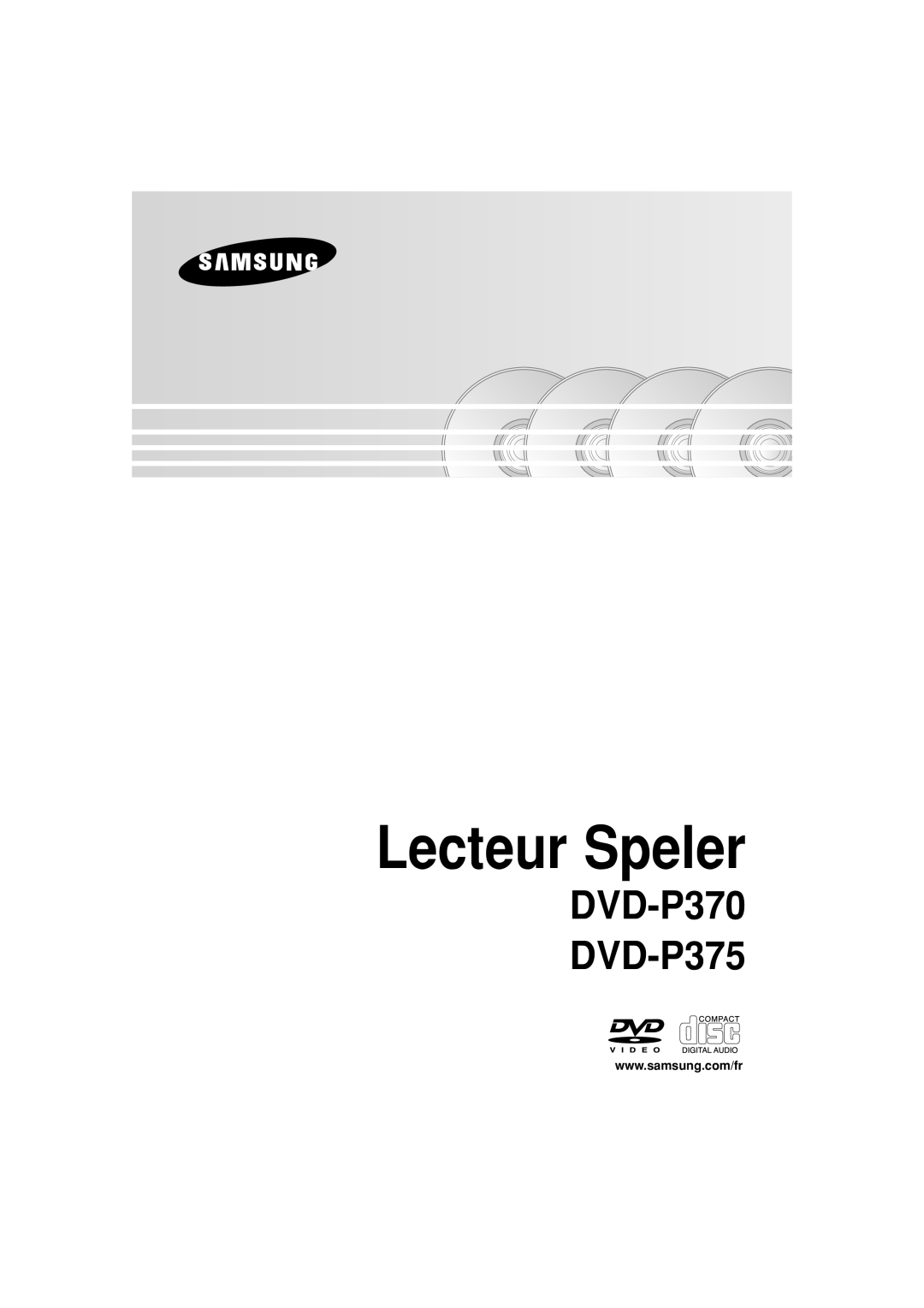 Samsung DVD-P370/XEF manual Lecteur Speler 