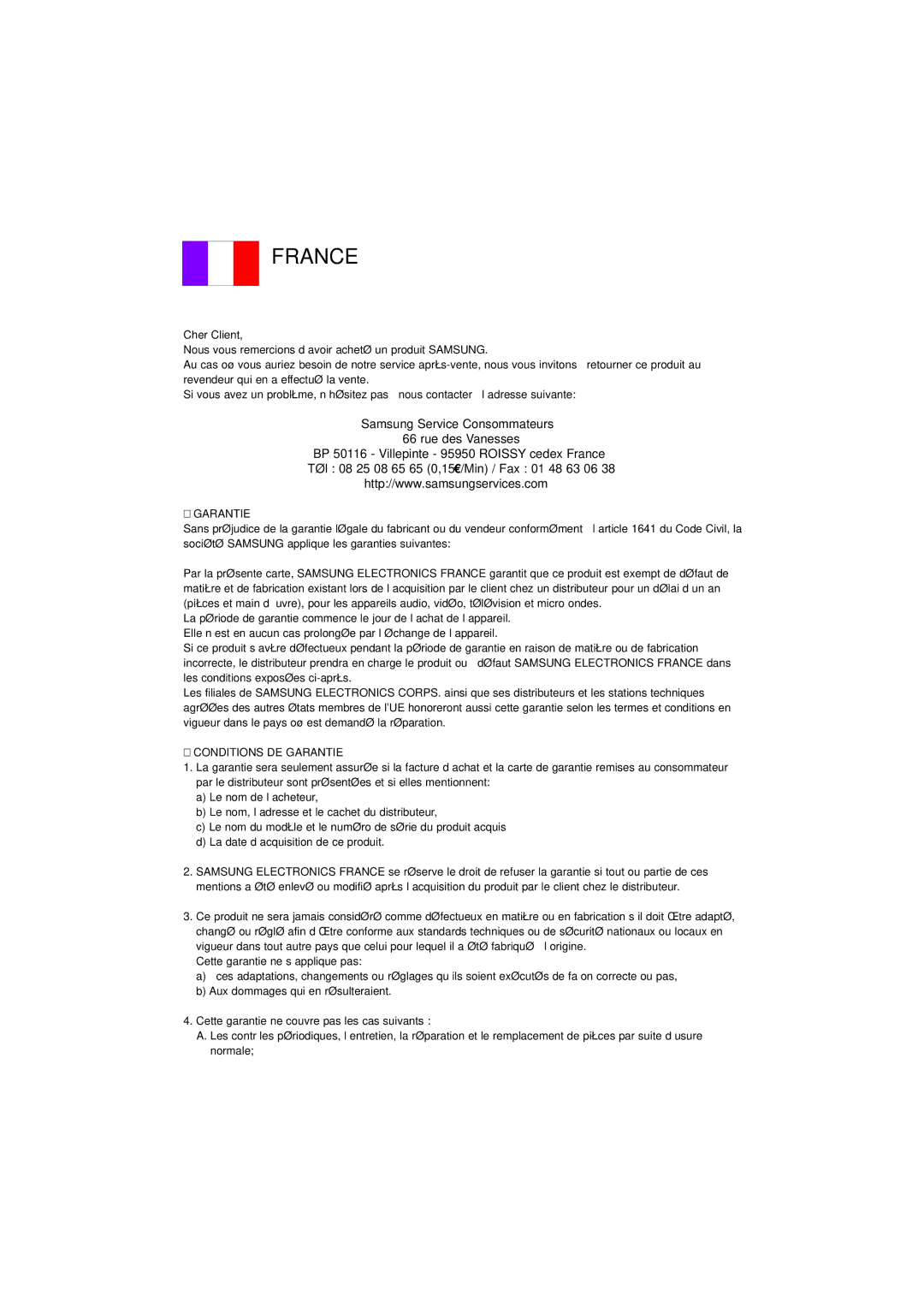 Samsung DVD-P370/XEF manual France 