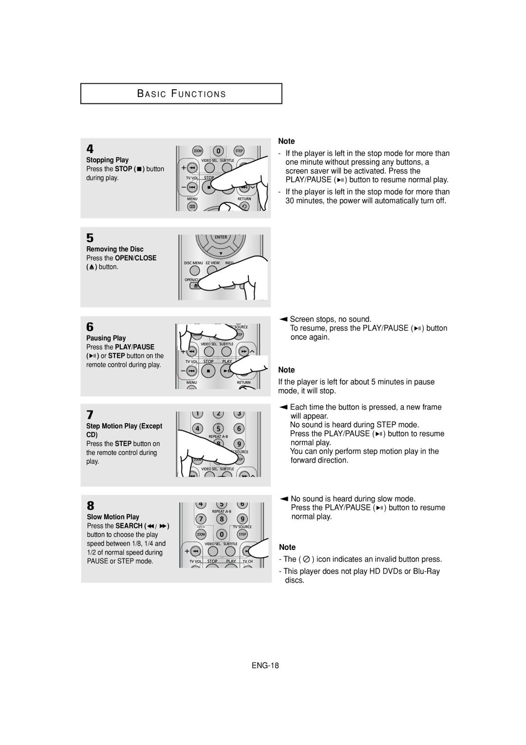 Samsung DVD-P380 manual Normal play 