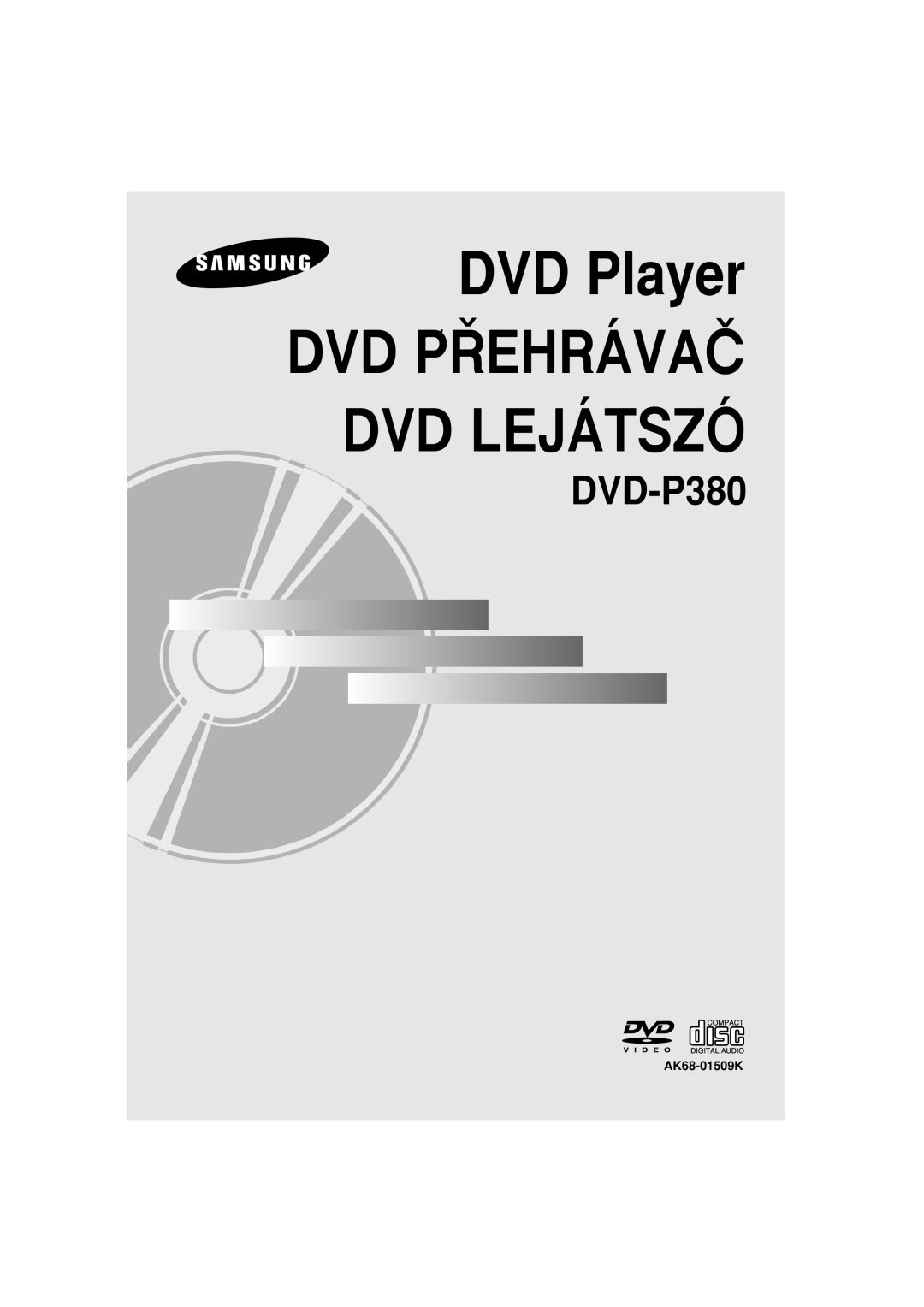 Samsung DVD-P380/EDC, DVD-P380/XET, DVD-P380/XEL manual DVD Player, AK68-01509K 