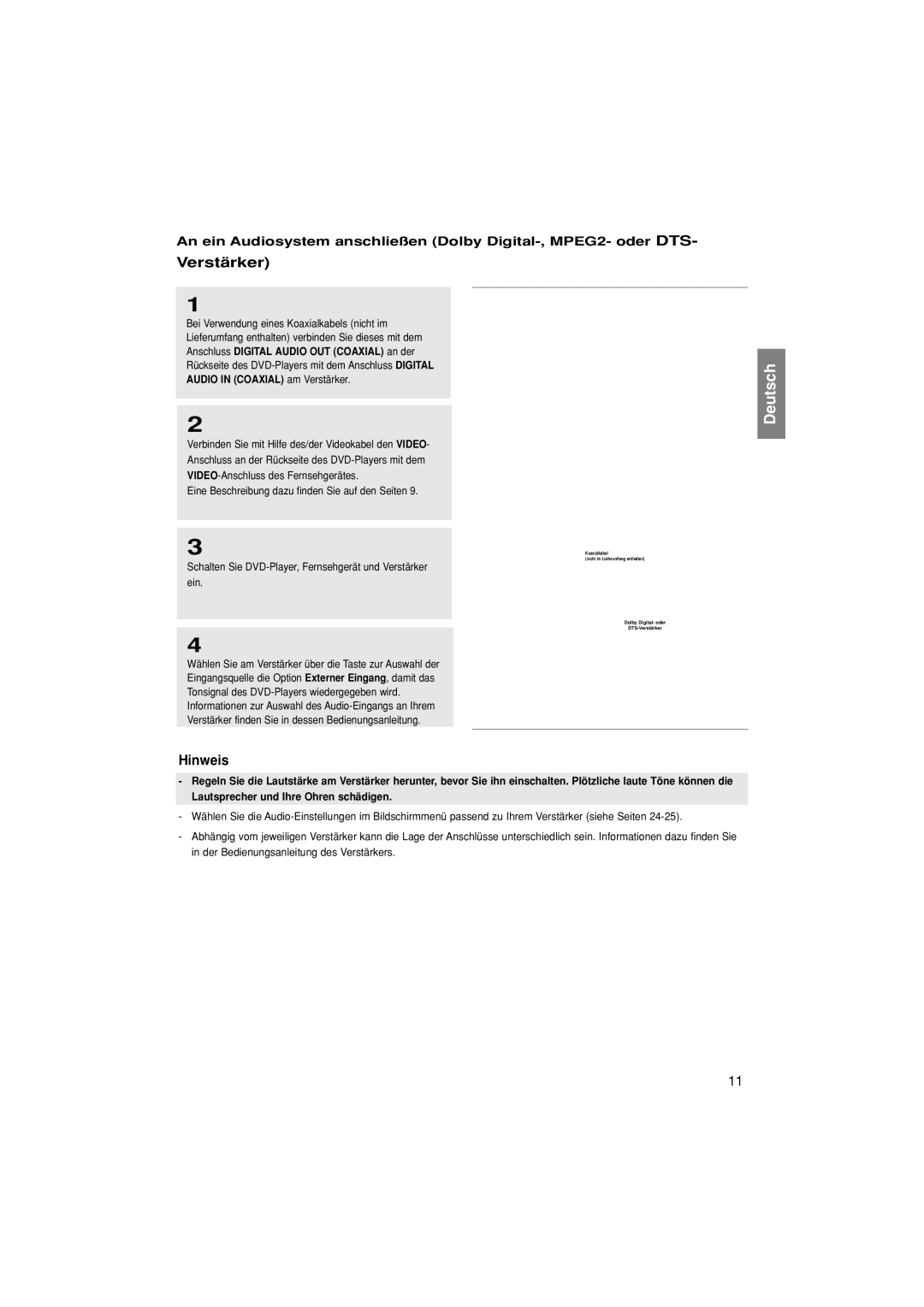 Samsung DVD-P380/XEL, DVD-P380/XET, DVD-P380/EDC manual Hinweis 