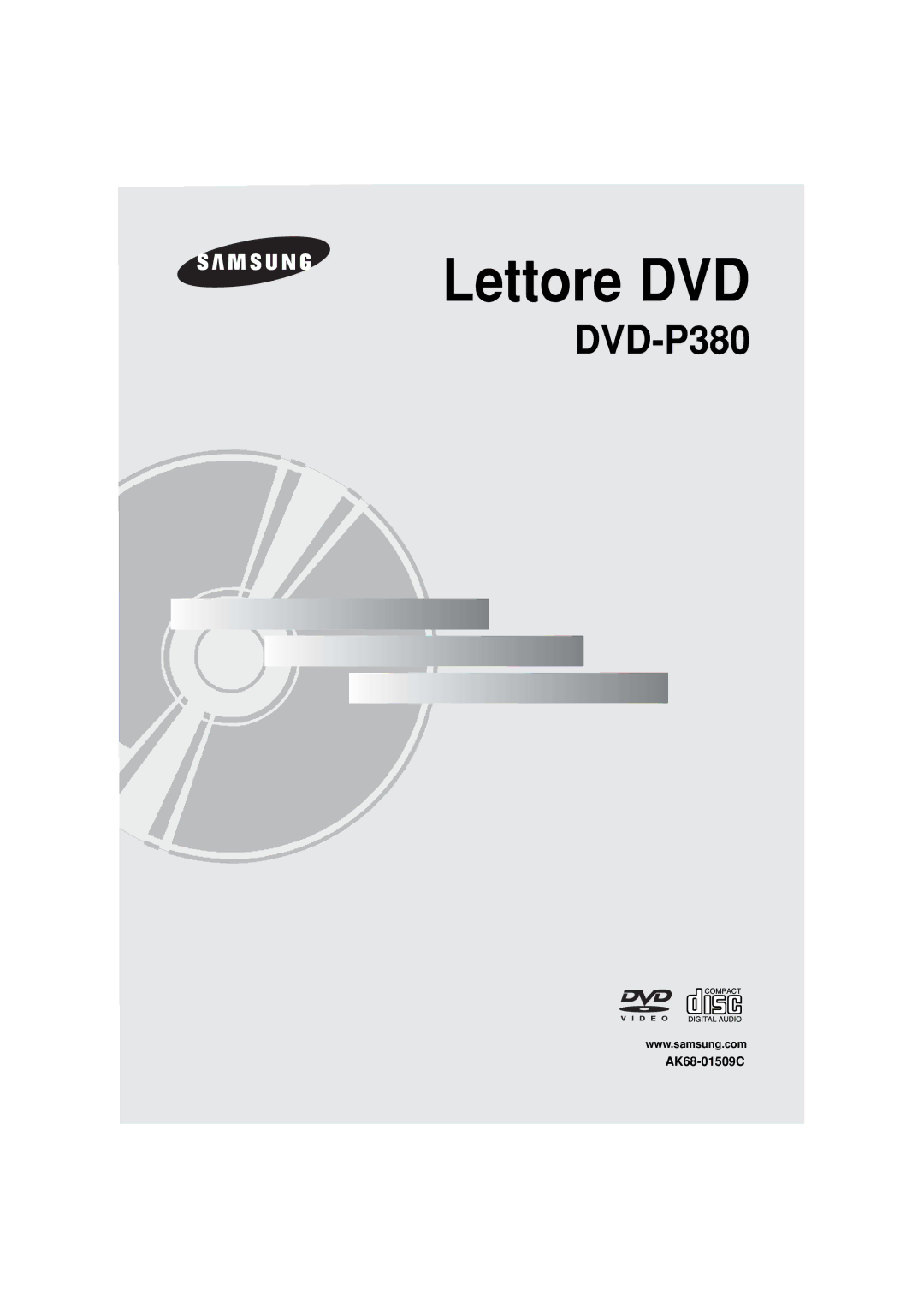 Samsung DVD-P380/EDC, DVD-P380/XET manual Lettore DVD, AK68-01509C 