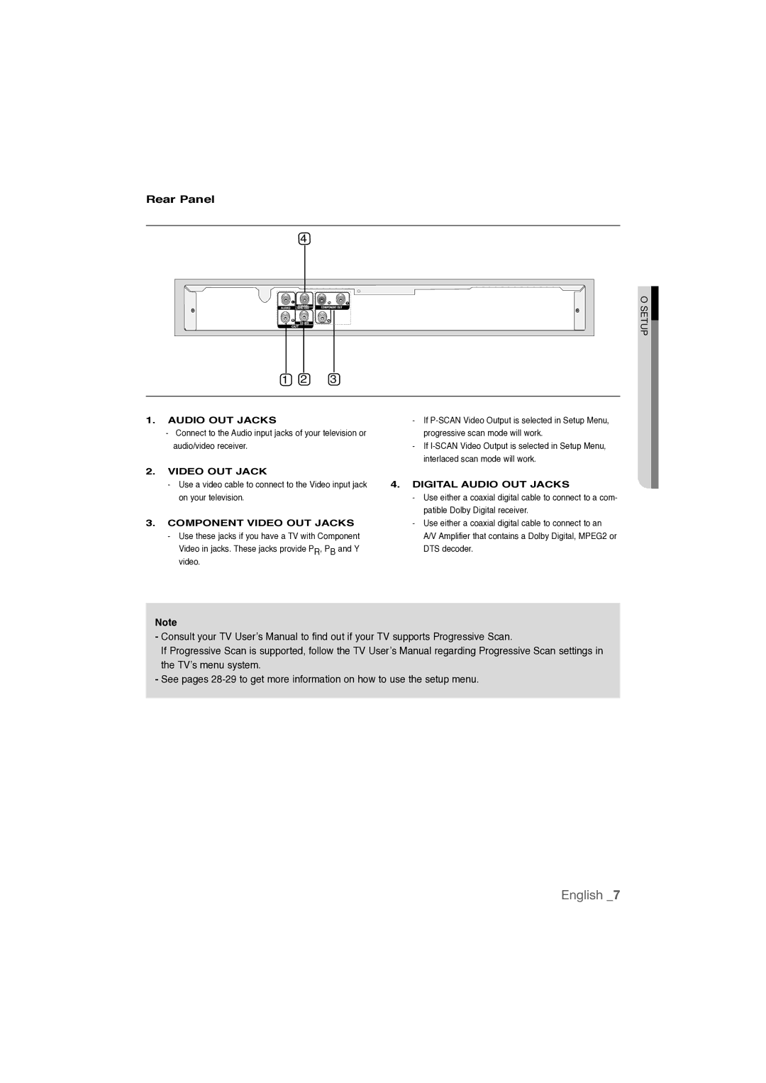 Samsung AK68-01808C, DVD-P390K user manual Rear Panel 