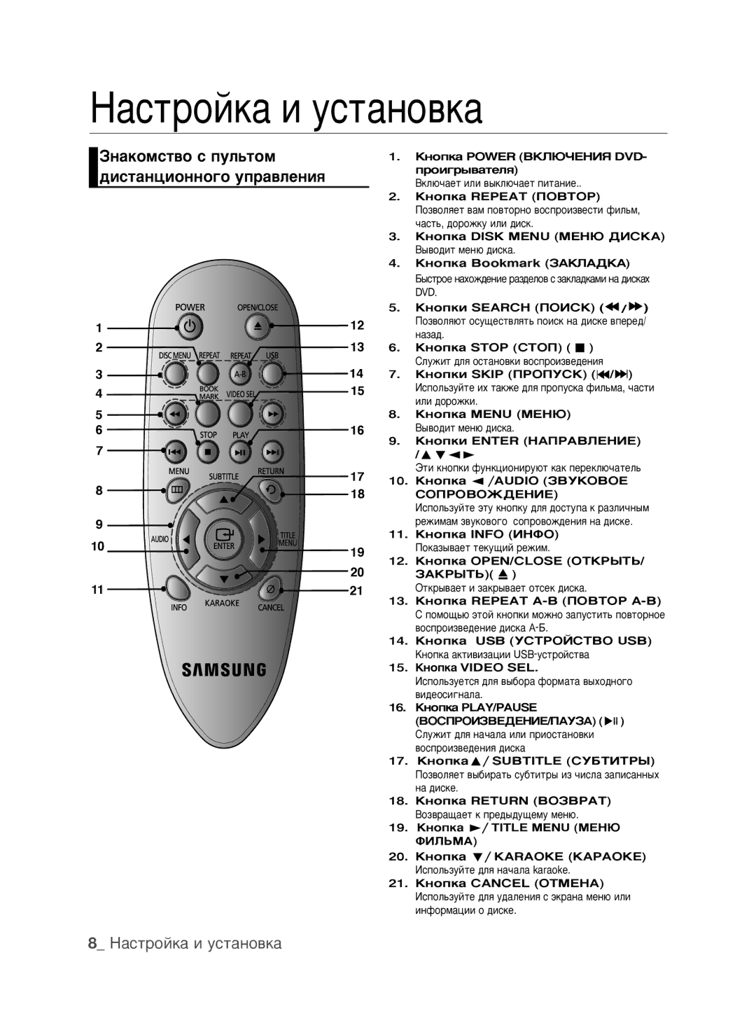 Samsung DVD-P390K/XER manual Áì‡Íóïòú‚Ó Ò Ôûî¸Úóï, ‰ËÒÚ‡ÌˆËÓÌÌÓ„Ó ÛÔ‡‚ÎÂÌËﬂ 