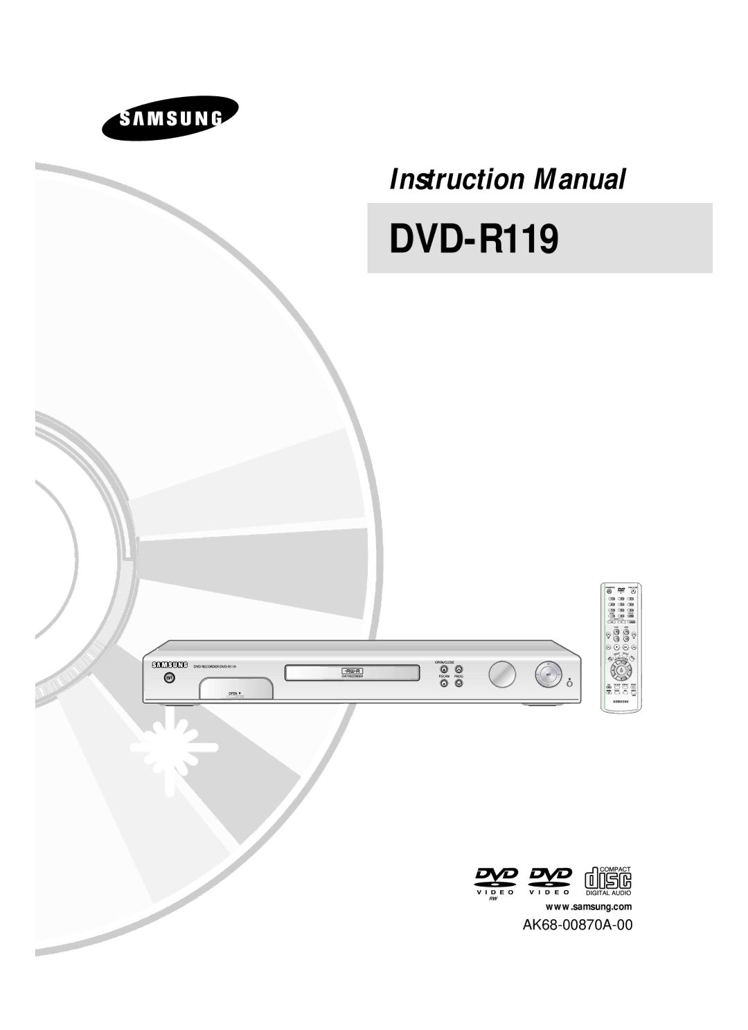 Samsung DVD-R119 instruction manual 