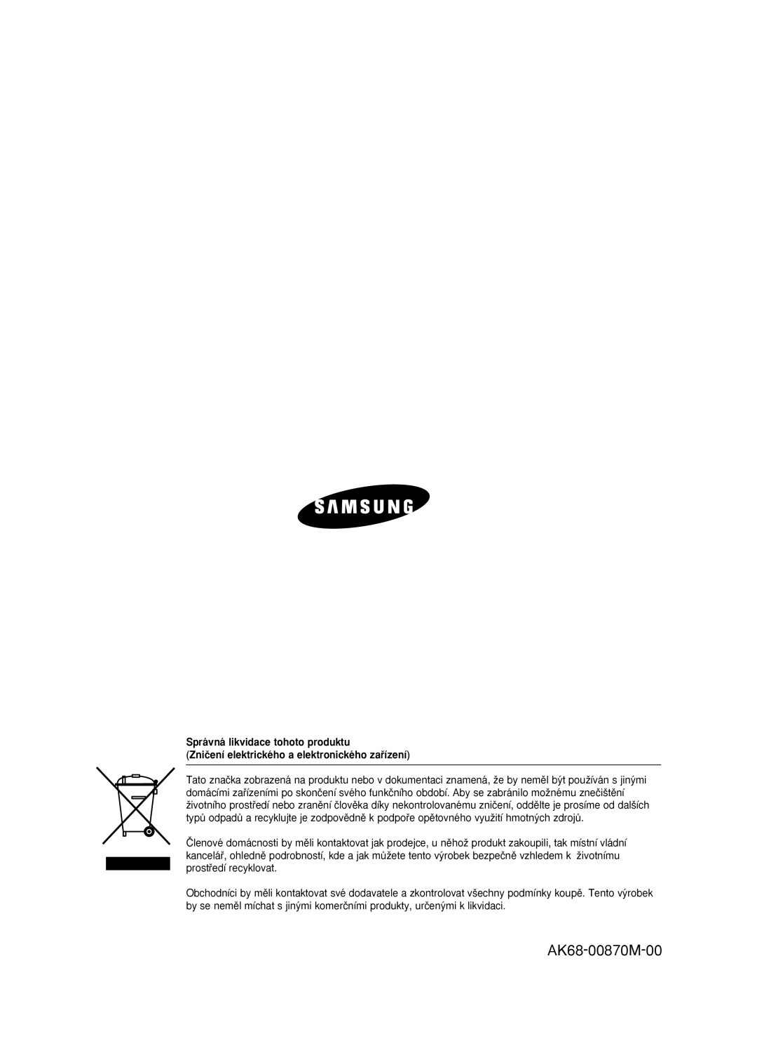 Samsung DVD-R119/EUR manual AK68-00870M-00 