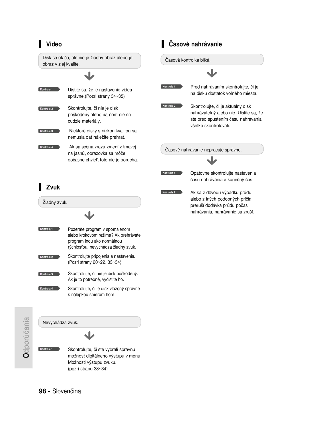 Samsung DVD-R119/EUR manual Zvuk Âasové nahrávanie 