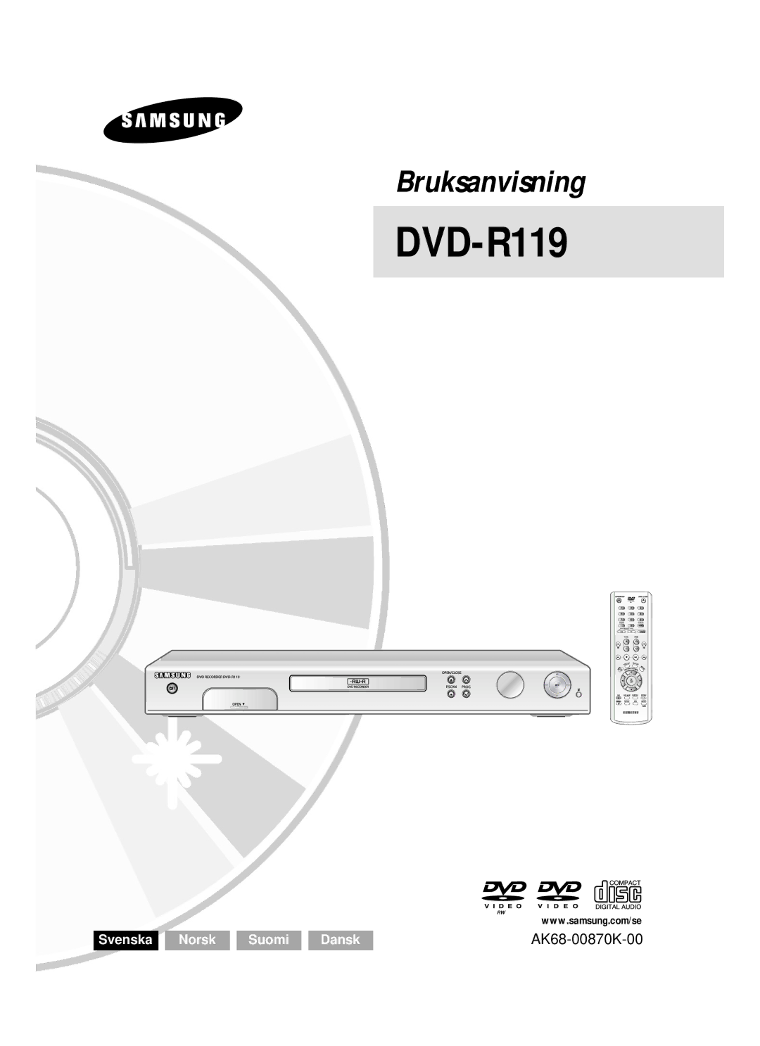 Samsung DVD-R119/XEE manual 