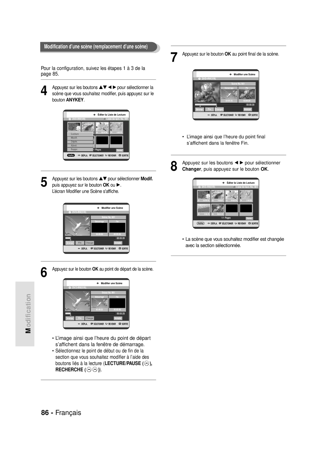 Samsung DVD-R119/XEF manual Pour la configuration, suivez les étapes 1 à 3 de la, Boutons liés à la lecture LECTURE/PAUSE 