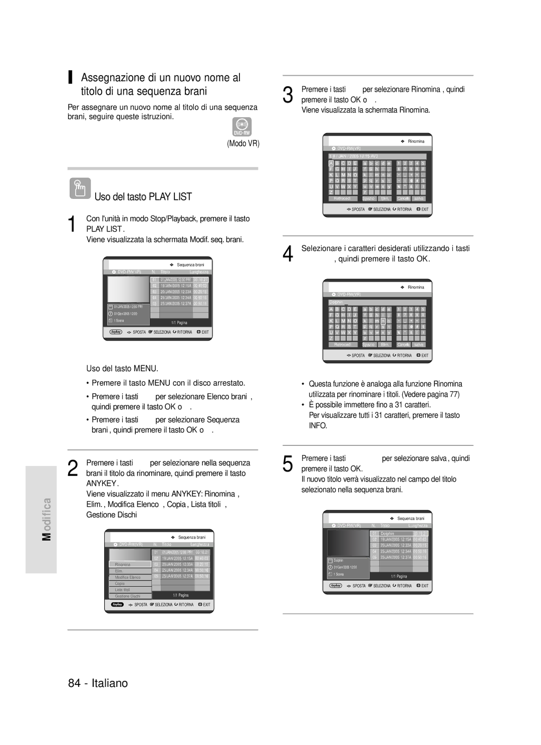 Samsung DVD-R119/XET manual Uso del tasto Play List 