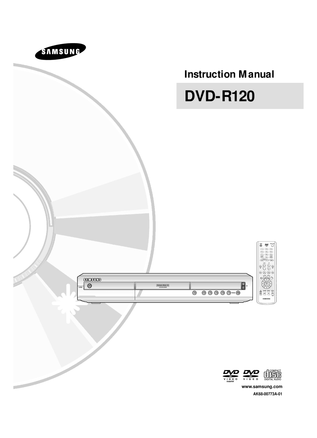 Samsung DVD-R120/XET, DVD-R120/AFS manual 