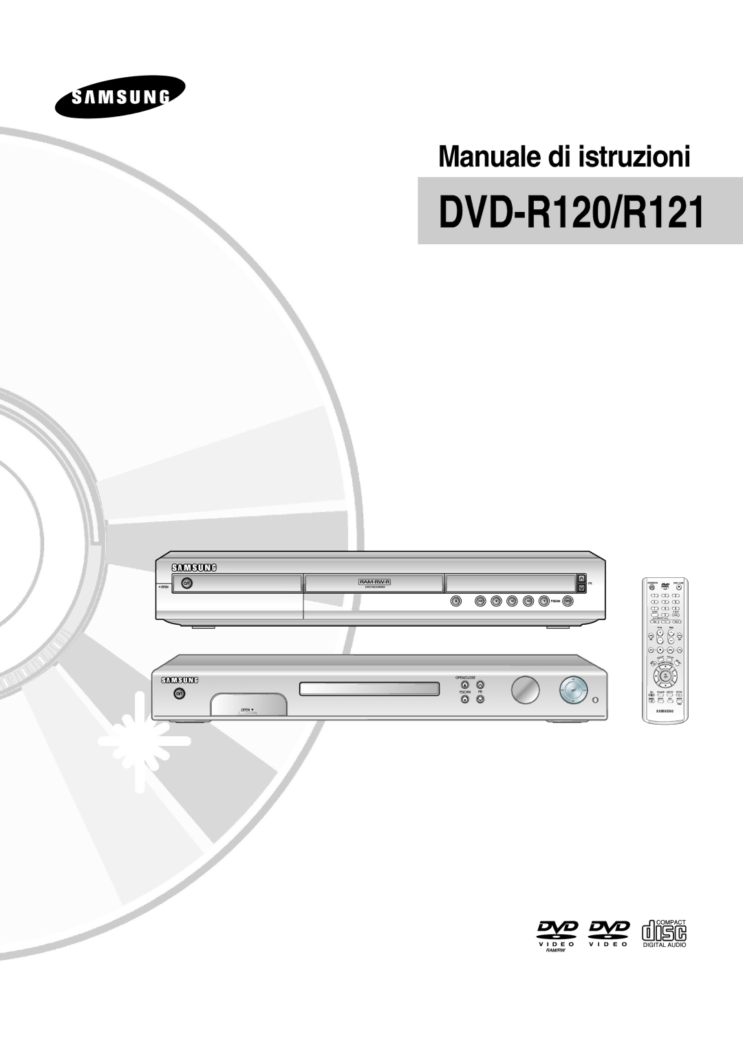 Samsung DVD-R120/XET, DVD-R120/AFS manual DVD-R120/R121 