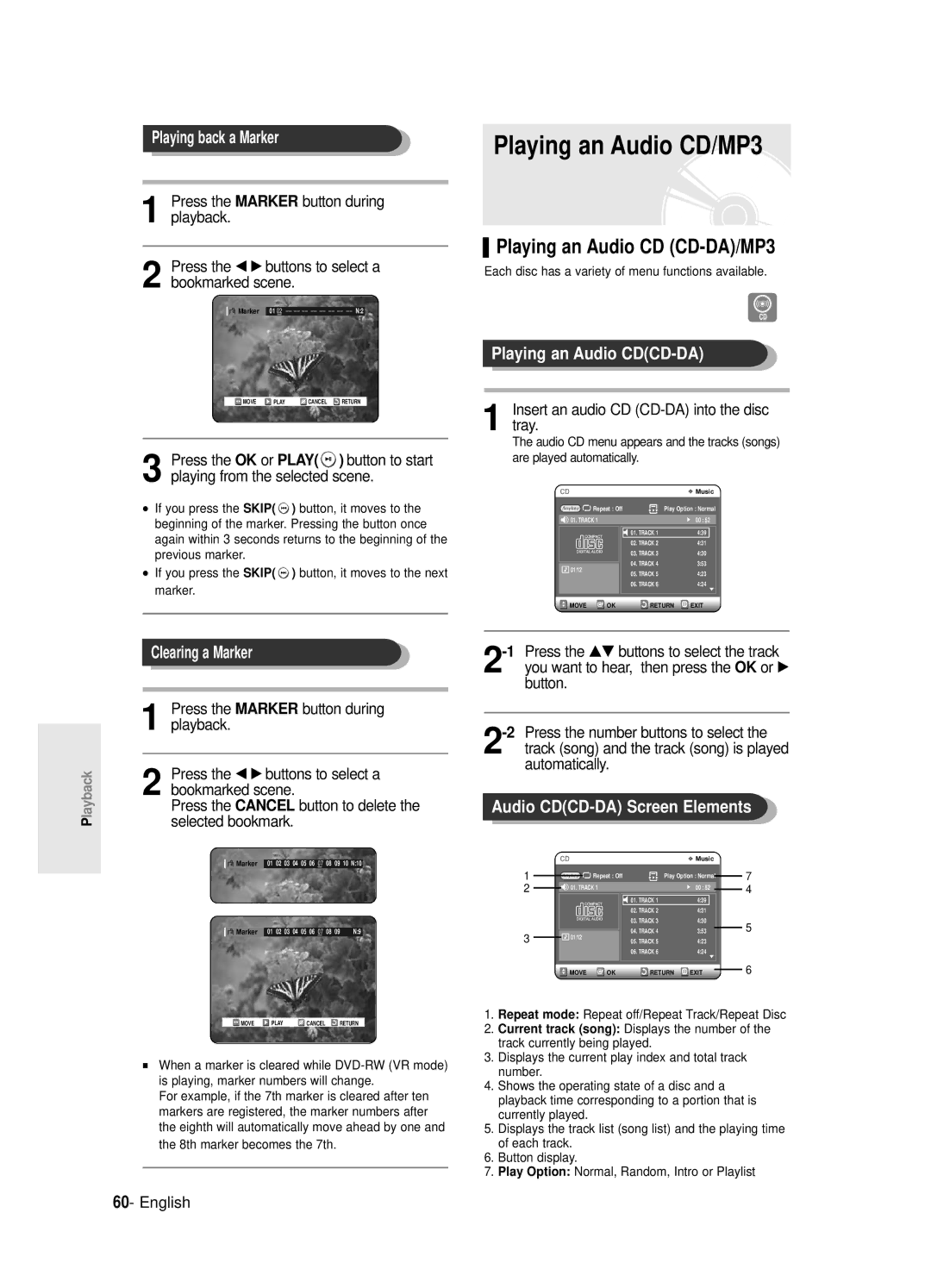 Samsung DVD-R120E/EUR, DVD-R121E/EUR manual Playing an Audio CD/MP3, Playing an Audio CD CD-DA/MP3 