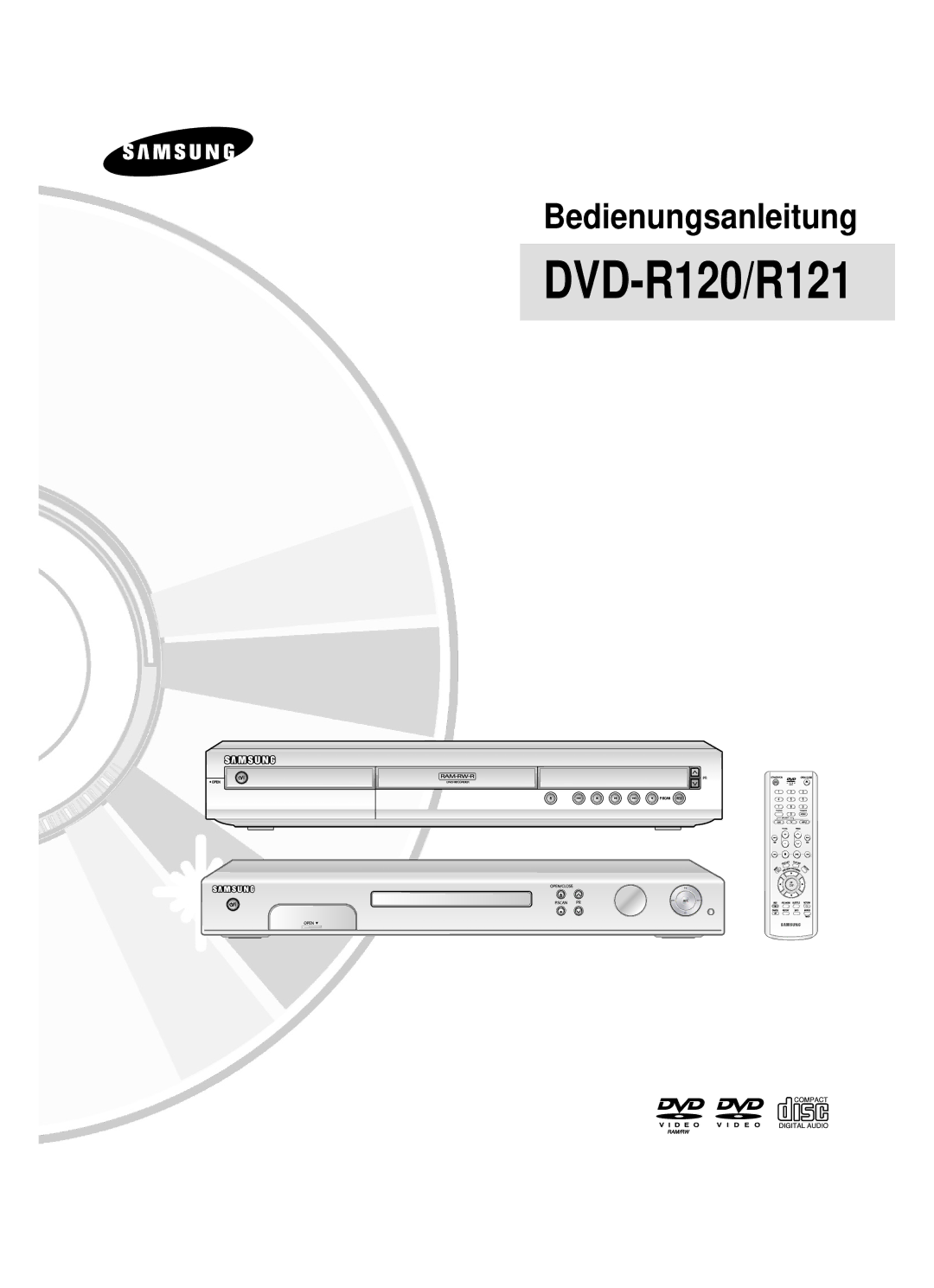 Samsung DVD-R121/XEG manual DVD-R120/R121 