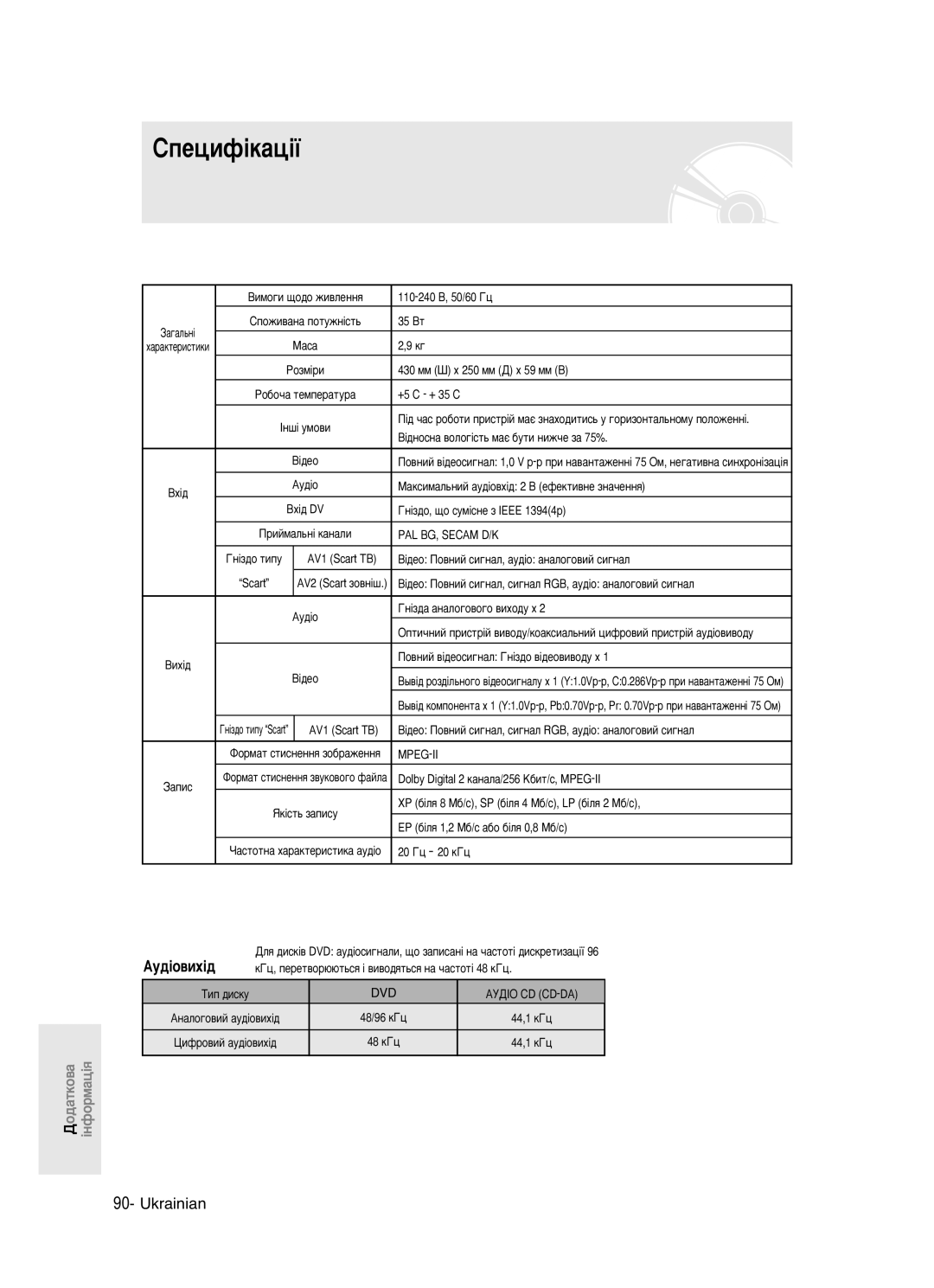 Samsung DVD-R121/XEV manual Ëôâˆëù¥Í‡ˆ¥ª, PAL BG, Secam D/K, ÄÛ‰¥Ó‚Ëı¥‰ 