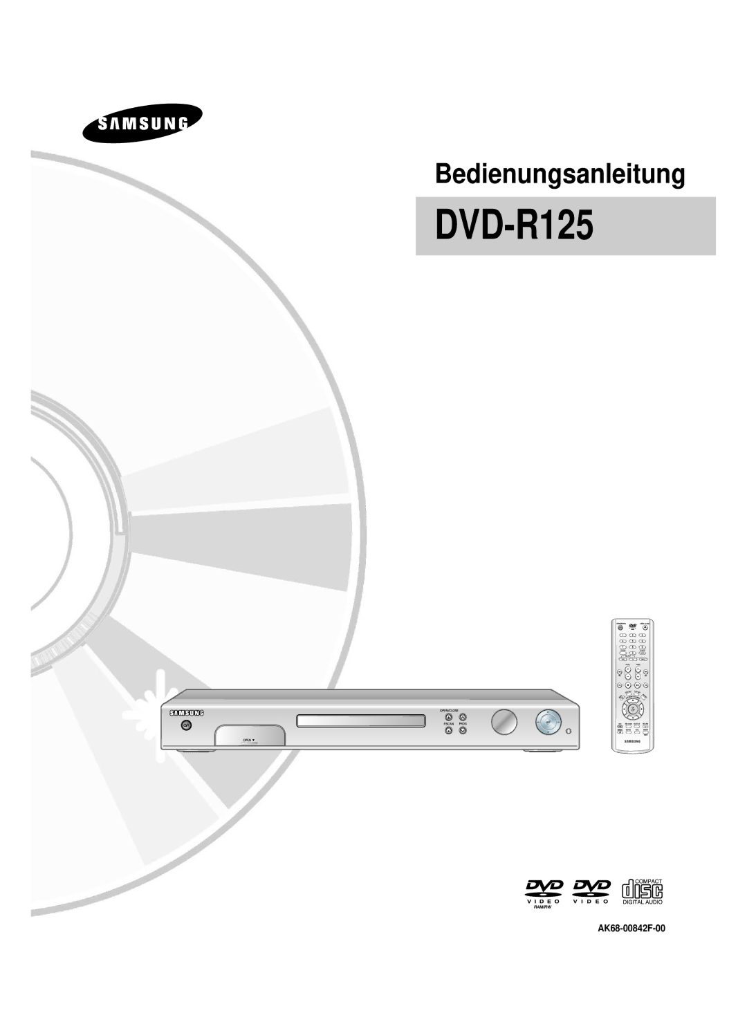 Samsung DVD-R125/XEG manual 