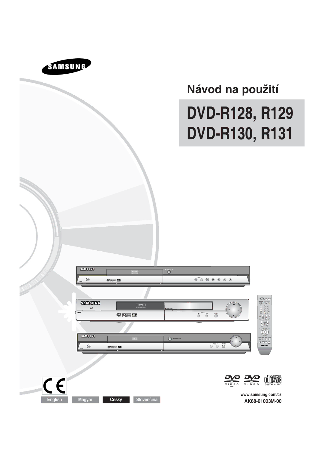 Samsung DVD-R129/XEH, DVD-R129/EUR manual DVD-R128, R129 DVD-R130, R131 