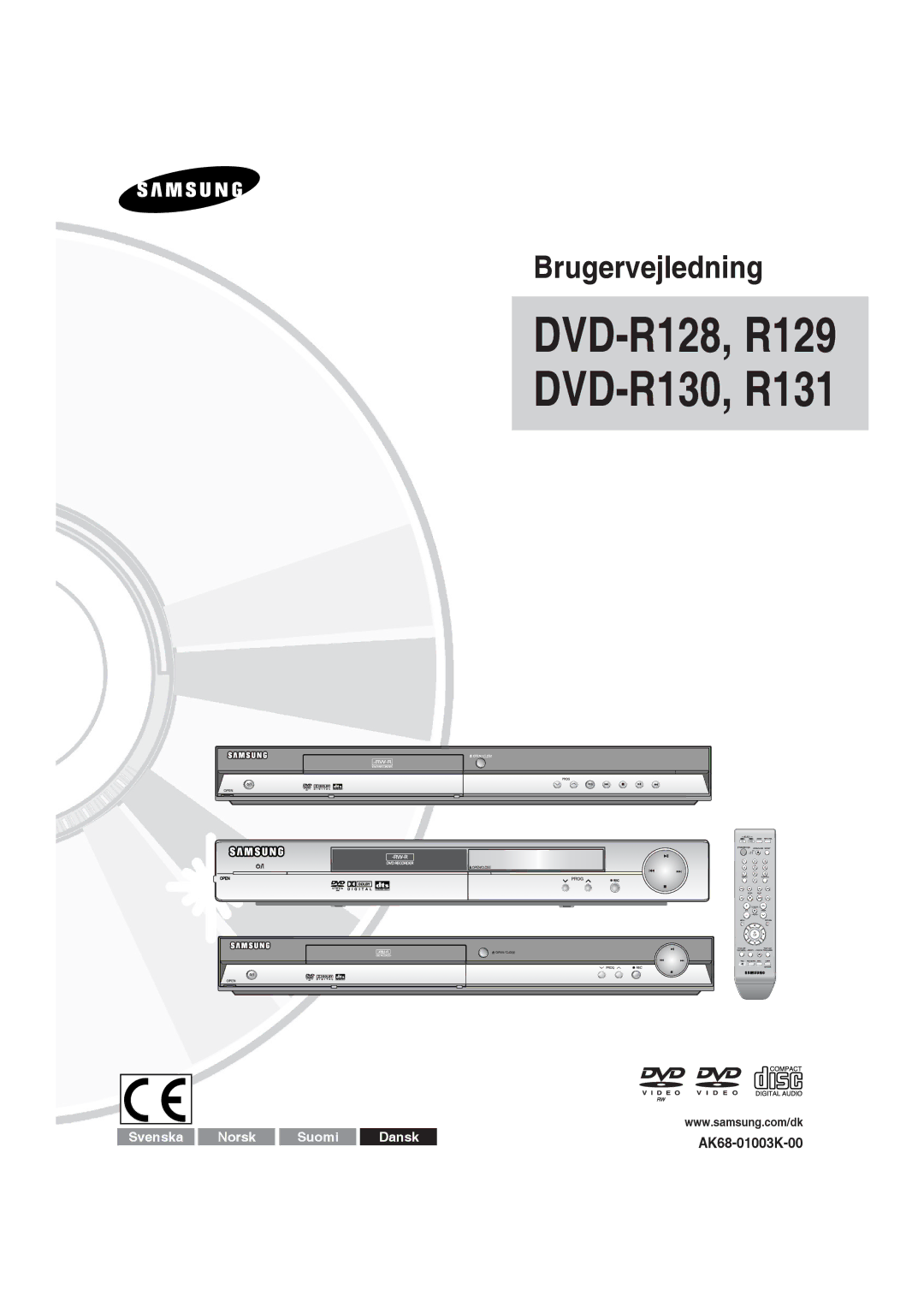 Samsung DVD-R129/XEE manual Brugervejledning 