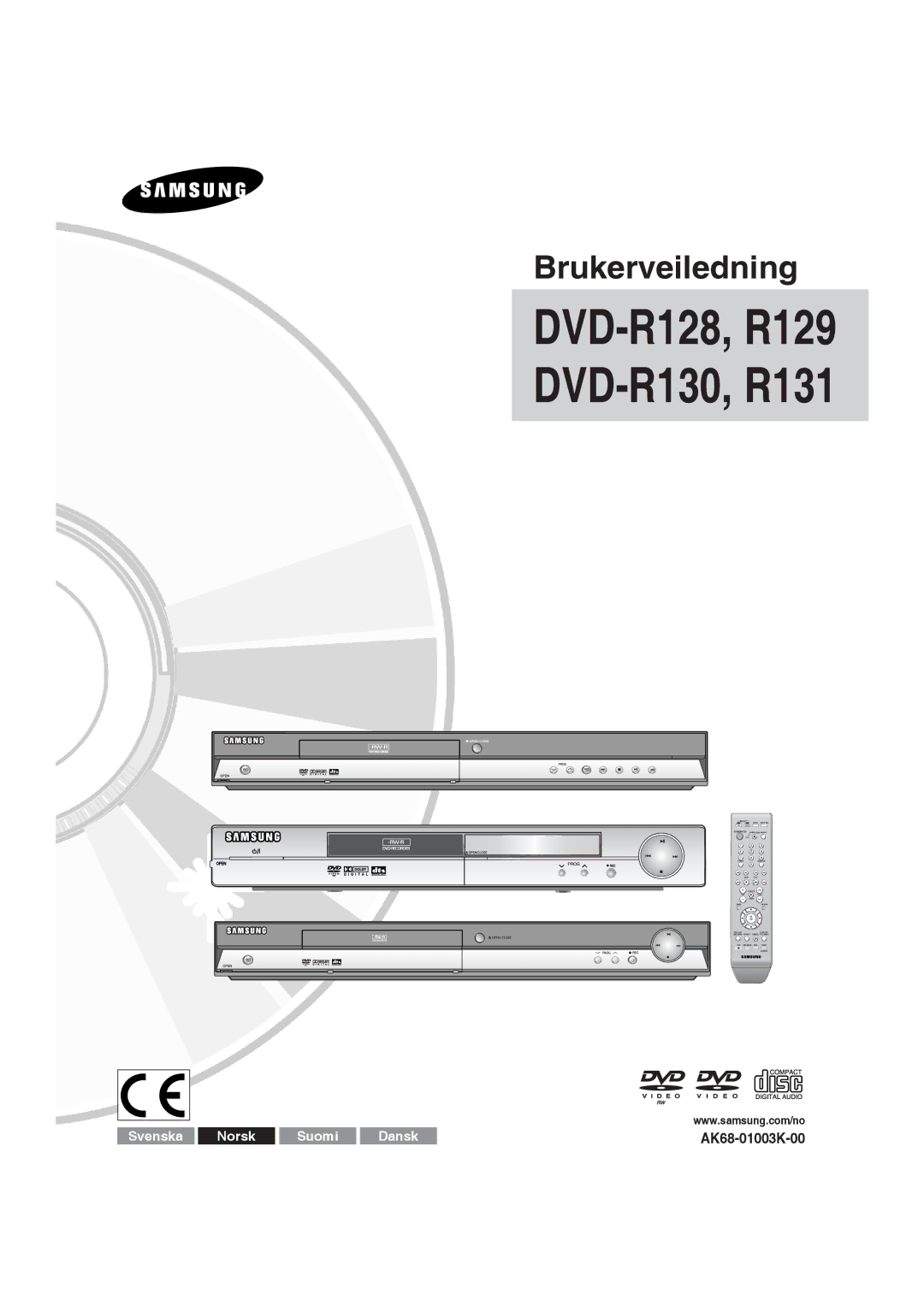 Samsung DVD-R129/XEE manual Brukerveiledning 