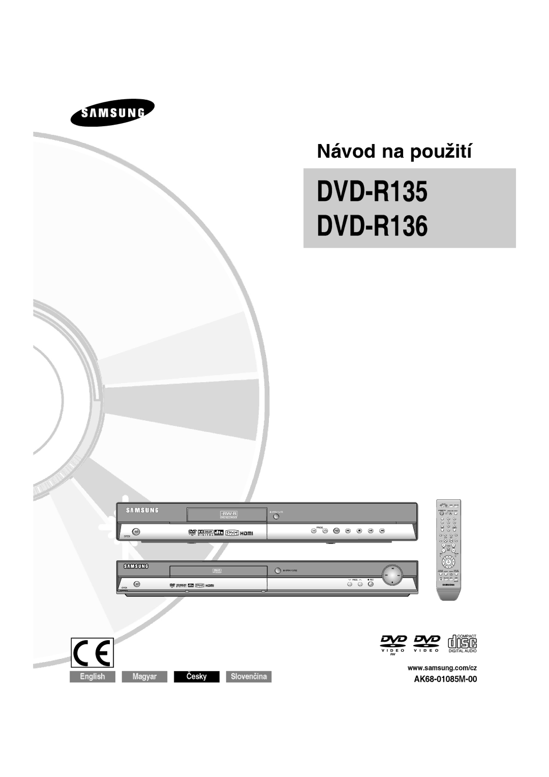 Samsung DVD-R135/EUR, DVD-R135/XEB, DVD-R135/XEH manual Návod na použití 