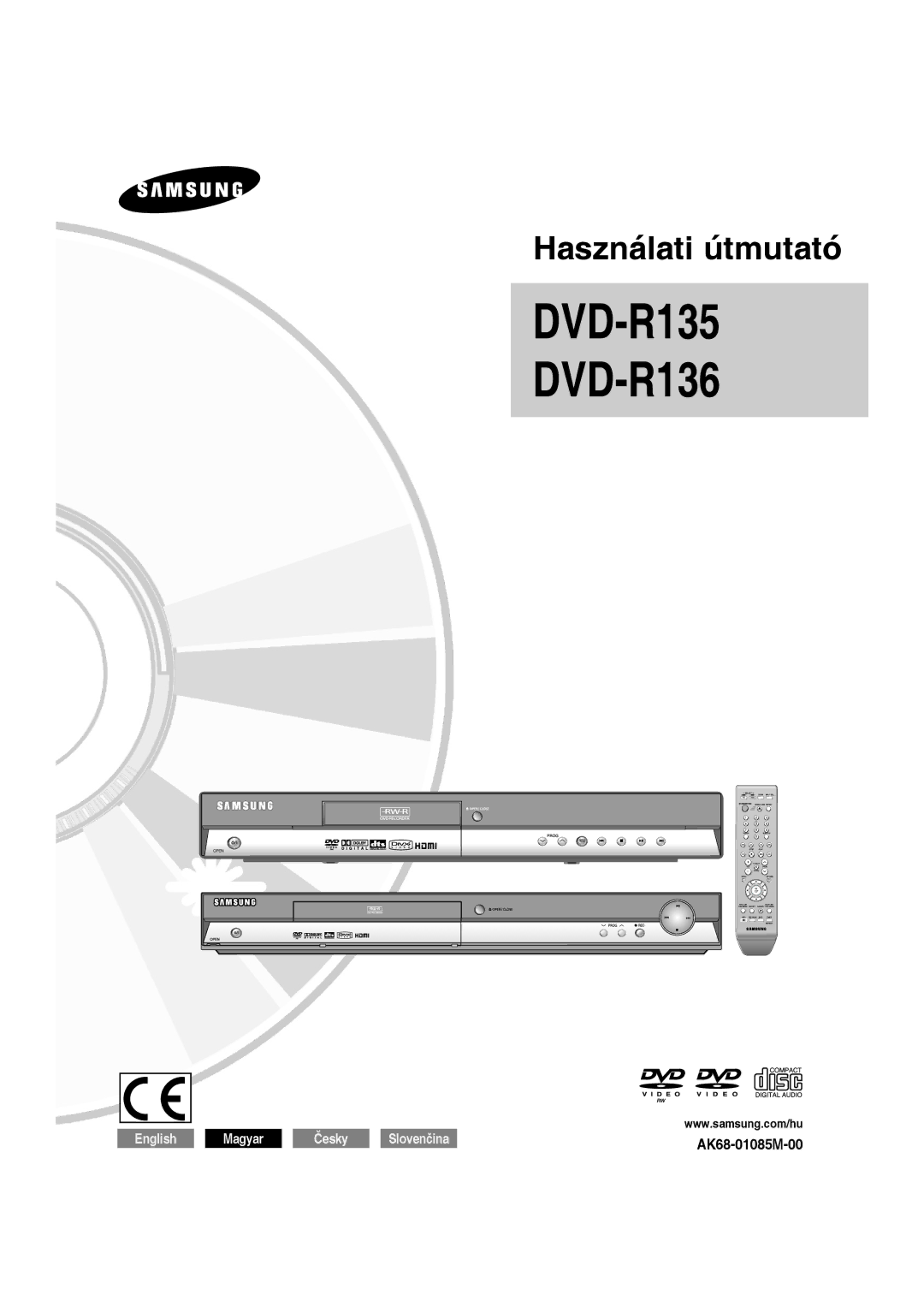 Samsung DVD-R135/EUR, DVD-R135/XEB, DVD-R135/XEH manual DVD-R13520/R121DVD-R136 