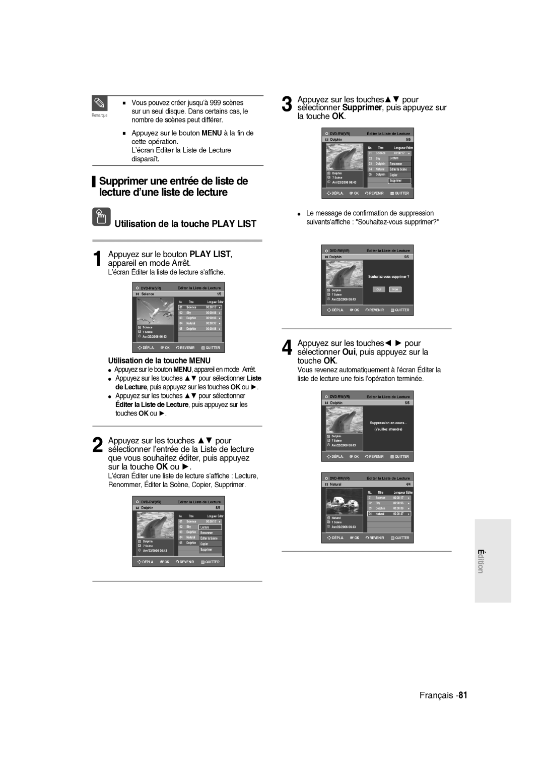 Samsung DVD-R136/XEF, DVD-R135/XEF manual Science Dolphin 