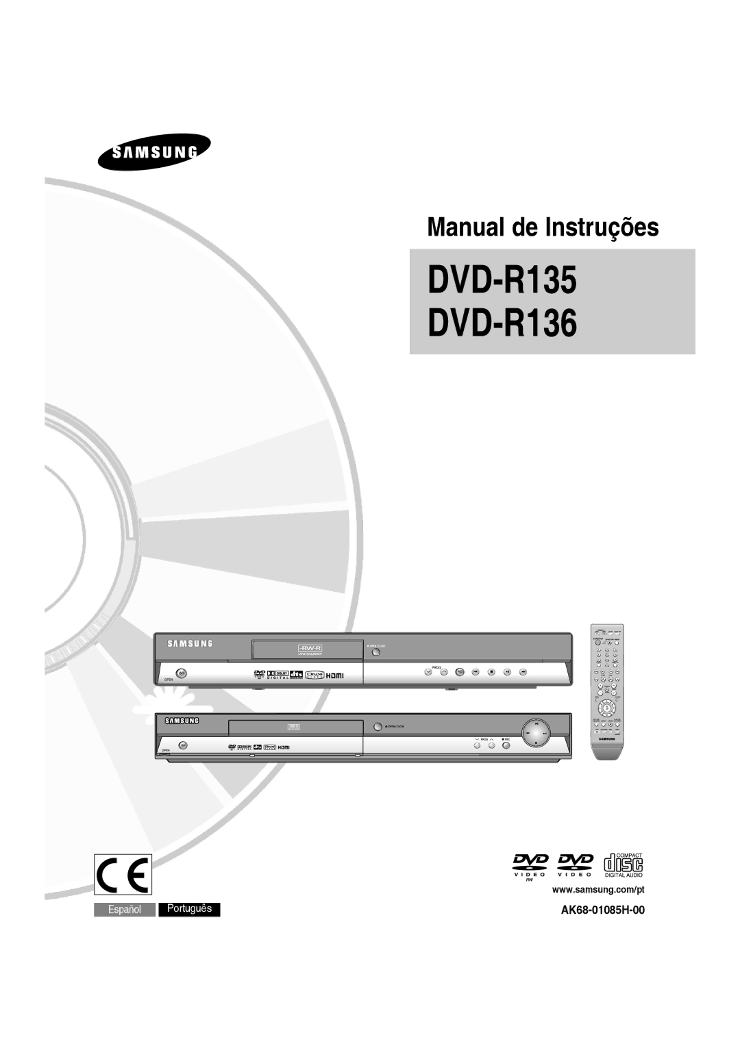 Samsung DVD-R135/XEO, DVD-R135/XEG, DVD-R135/XEB, DVD-R135/XEF, DVD-R135/EUR, DVD-R135/XEE, DVD-R135/XEC manual DVD-R120/R12135 