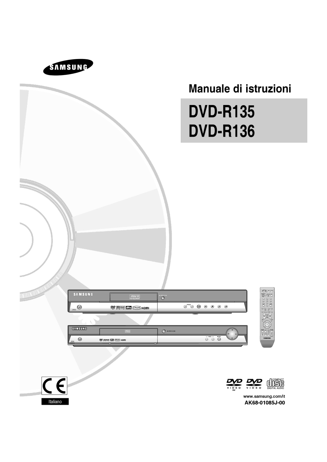 Samsung DVD-R136/XET manual DVD-R13520/R121 DVD-R136 