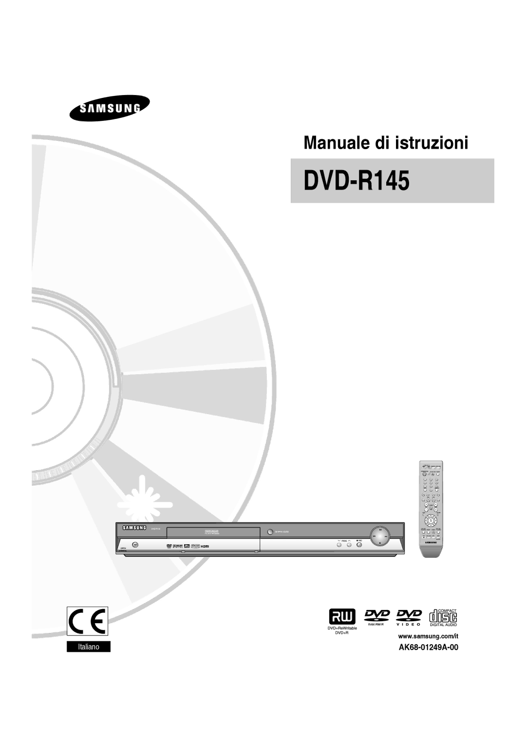 Samsung DVD-R145/XET manual DVD-R14520/R121 