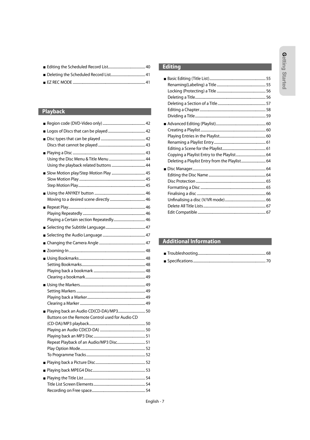 Samsung DVD-R155, DVD-R150 instruction manual Additional Information 