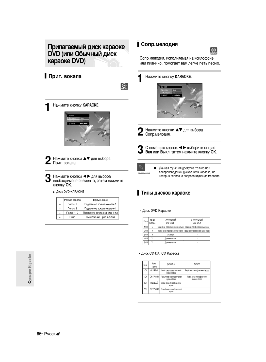 Samsung DVD-R150K/NWT manual ÈpË„. ‚oÍaÎa, ËÓÔ.ÏÂÎÓ‰Ëﬂ, Íëô˚ ‰Ëòíó‚ Í‡‡Óíâ, ÇÍÎ ËÎË Ç˚ÍÎ, Á‡ÚÂÏ Ì‡ÊÏËÚÂ Íìóôíû OK 