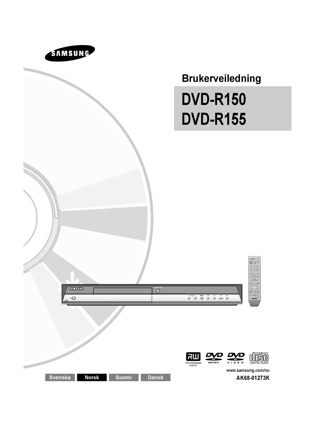 Samsung DVD-R150/XEE, DVD-R155/XEE manual DVD-R150 DVD-R155 